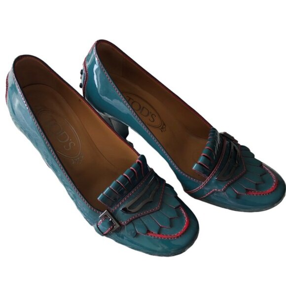 TOD’s patent turquoise pumps - Picture 2 of 10